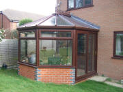 upvc woodgrain effect conservatory